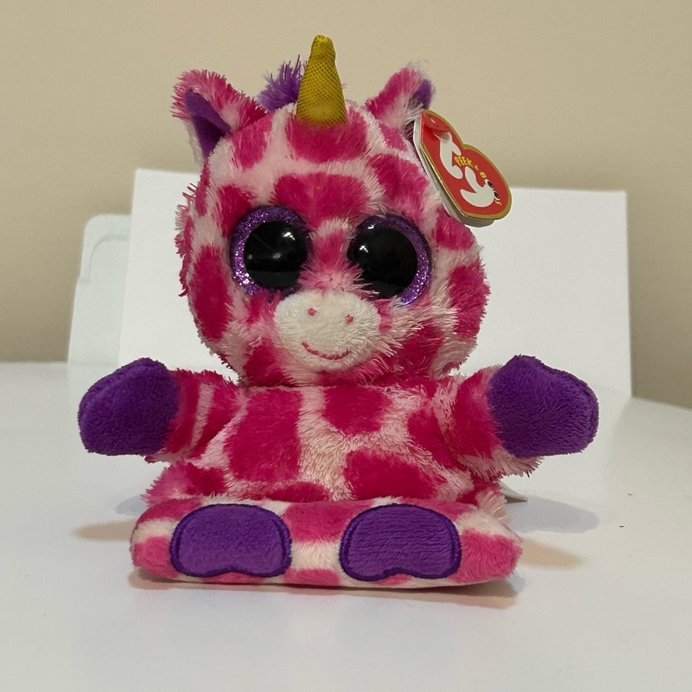 TY Peek-A- Boos - Uni the Unicorn Phone Holder (Glitter Eyes)